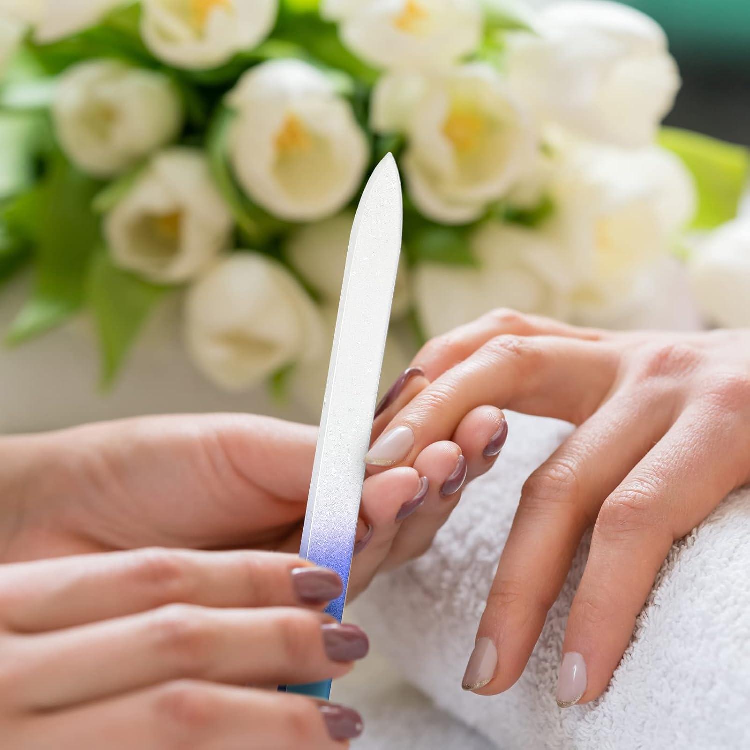 Juego de Limado de Uñas de Cristal Mudder 6 Piezas Verde