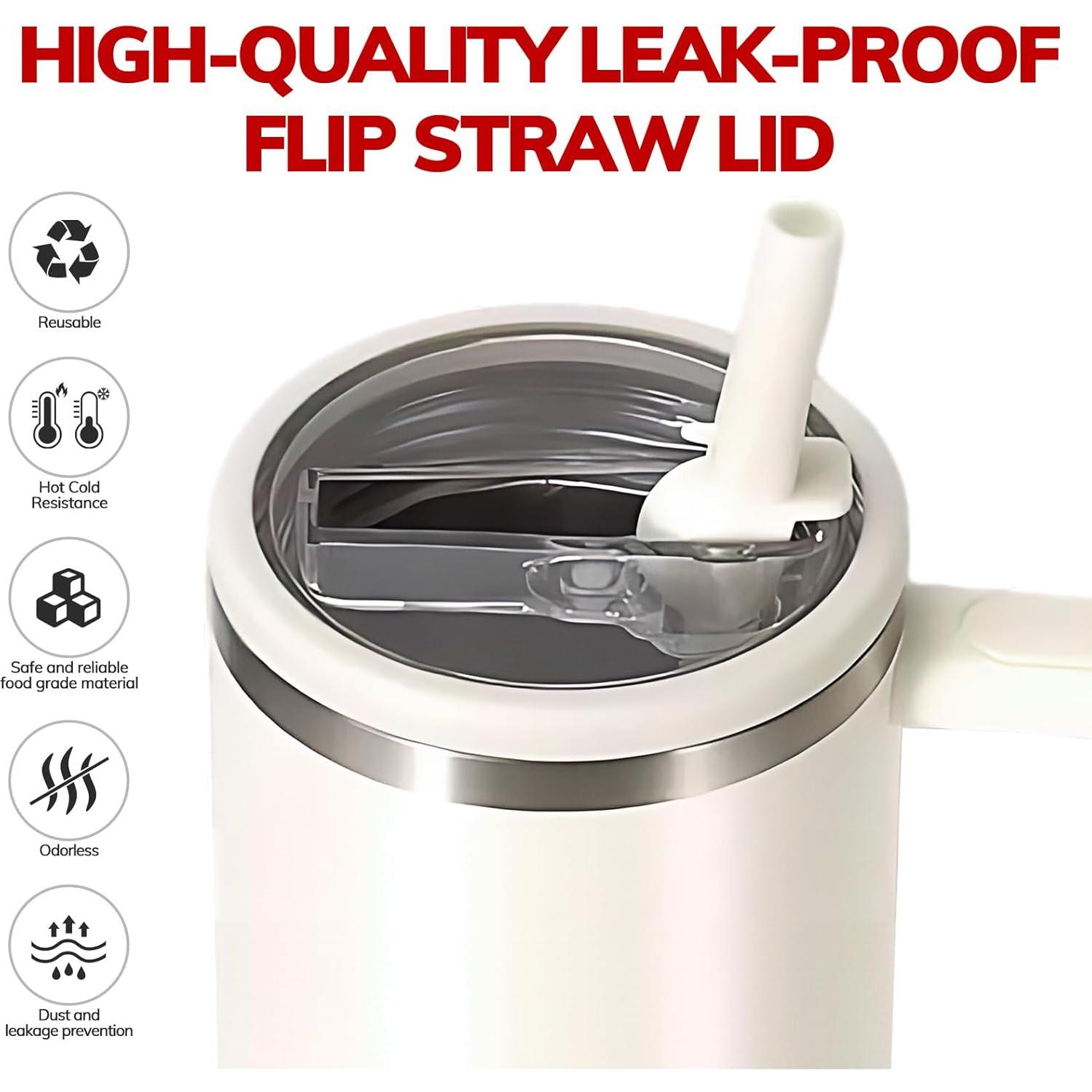 Tapa de Popote XPMY para Vaso Stanley 40 Oz Reutilizable 2 Pzs