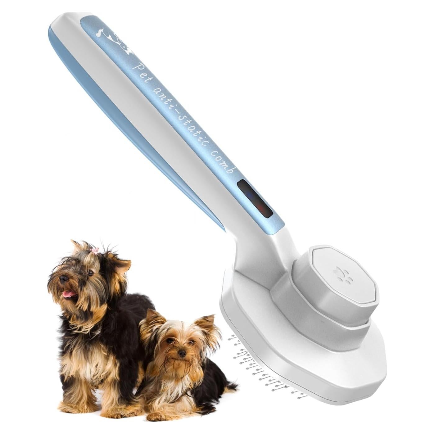 Cepillo Autolimpiante Antiestático para Mascotas Enjoy Fashion - Azul