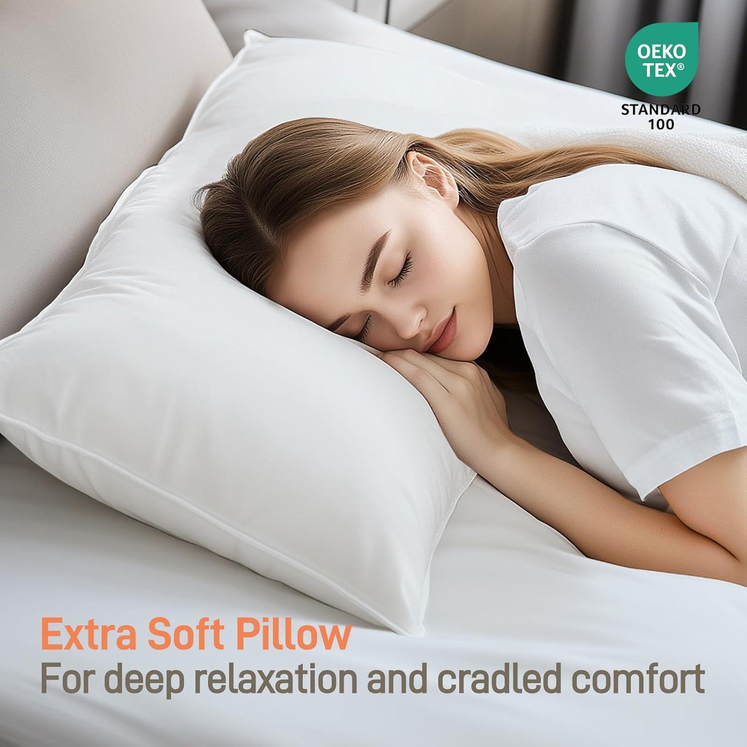 Almohada de Cama Caelorin Hipoalergénica 71x51 cm Suave