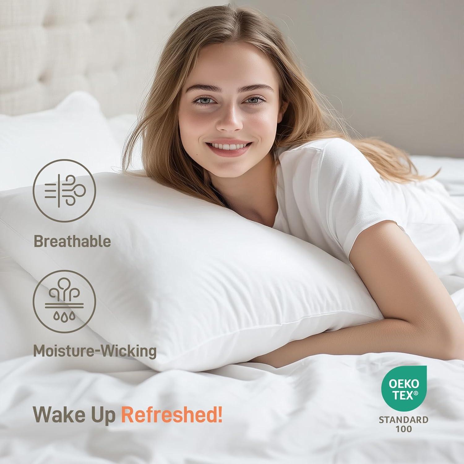 Almohada de Cama Caelorin Hipoalergénica 71x51 cm Suave