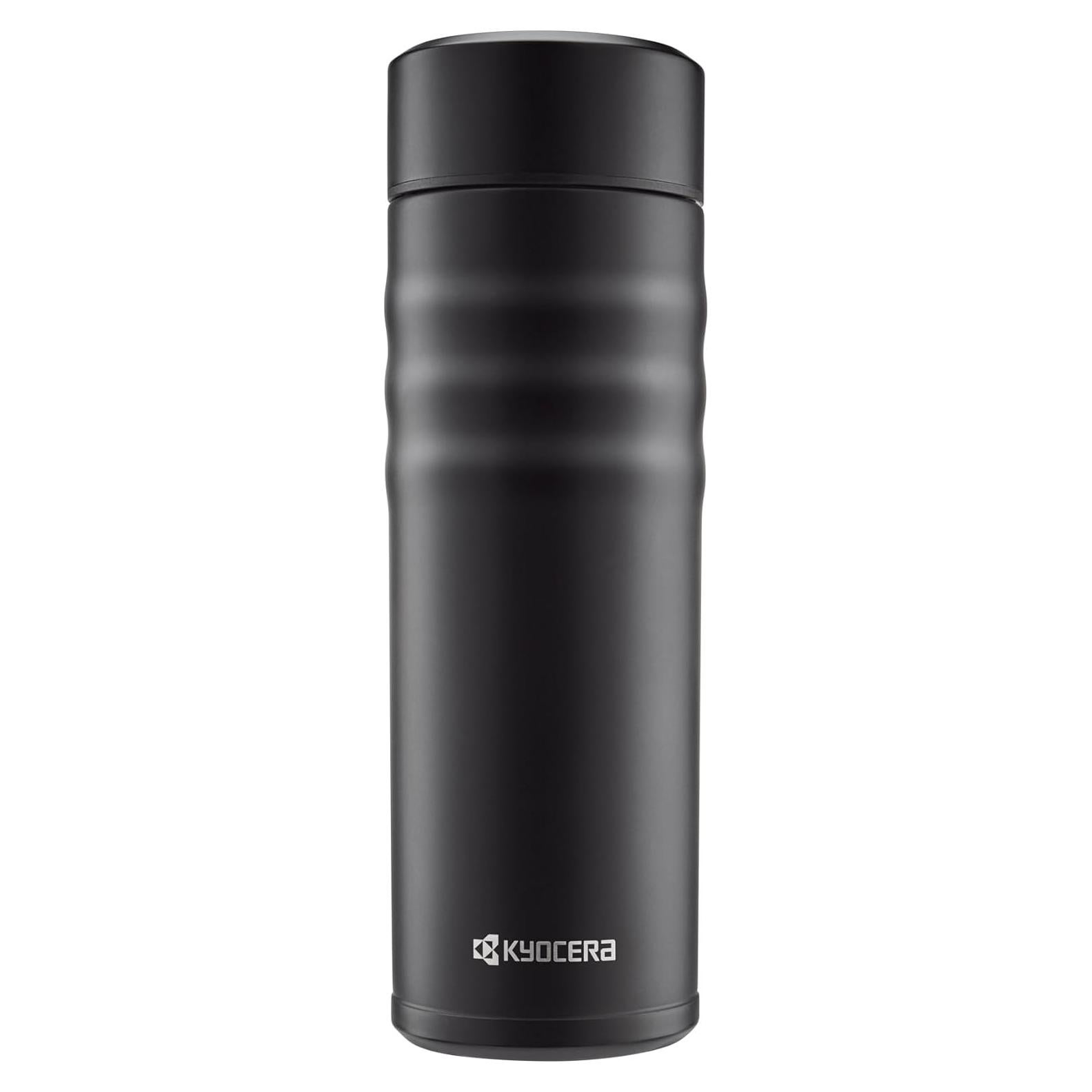 Taza de Viaje Kyocera Giratoria 500ml Acero Inoxidable Negro