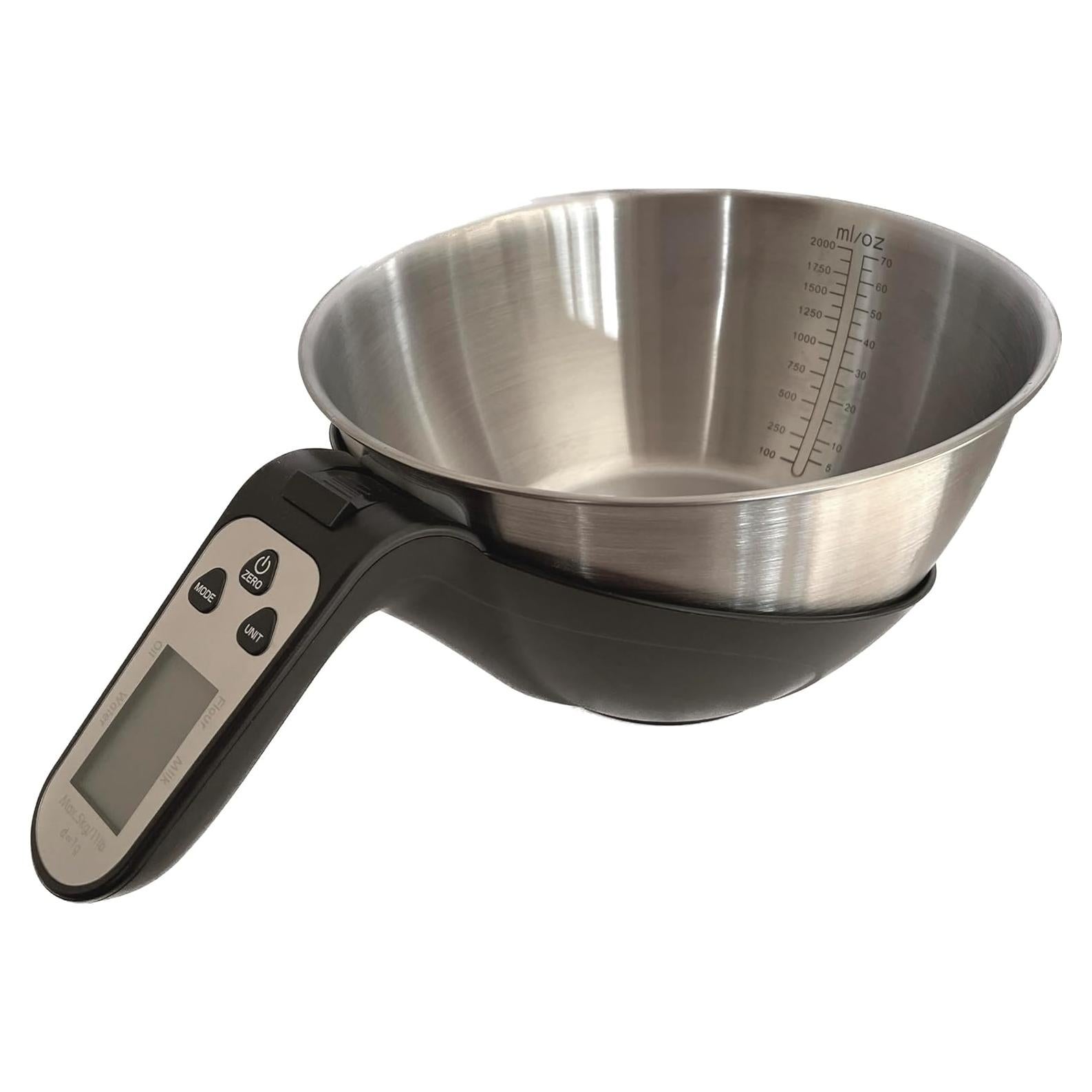 Báscula de Cocina Digital KitchenWhiz con Tazón Acero Inoxidable