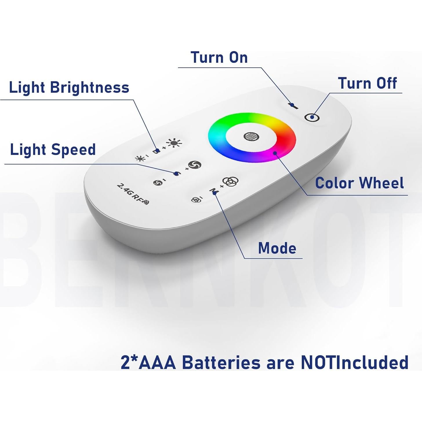 Nicho de Ducha LED RGB Bernkot 30.48x30.48 cm Acero Inoxidable