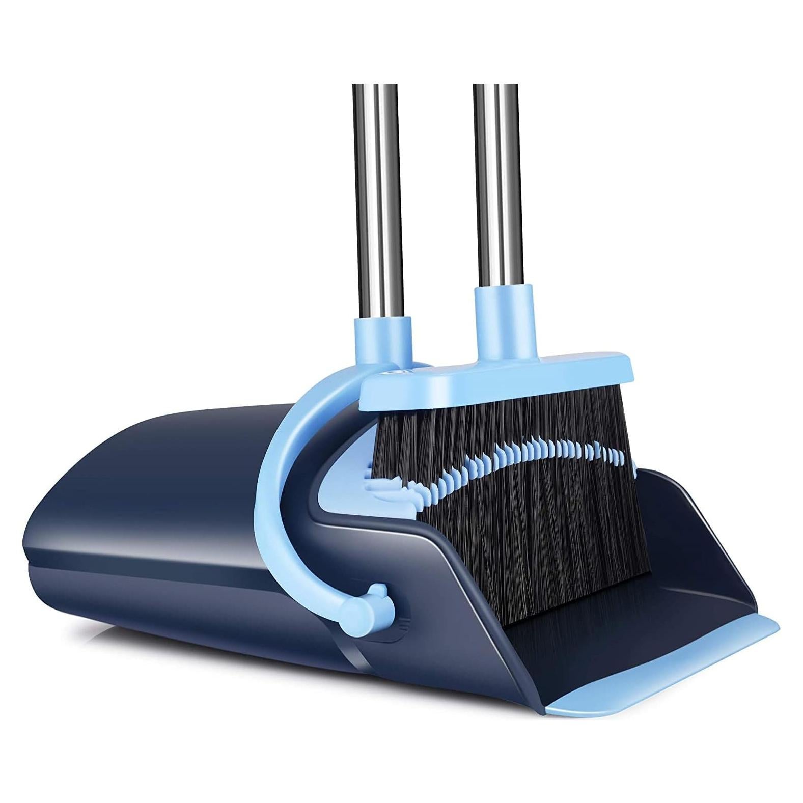 Juego de Escoba y Recogedor OLLSDIRE Azul 137.7 cm Mango Largo