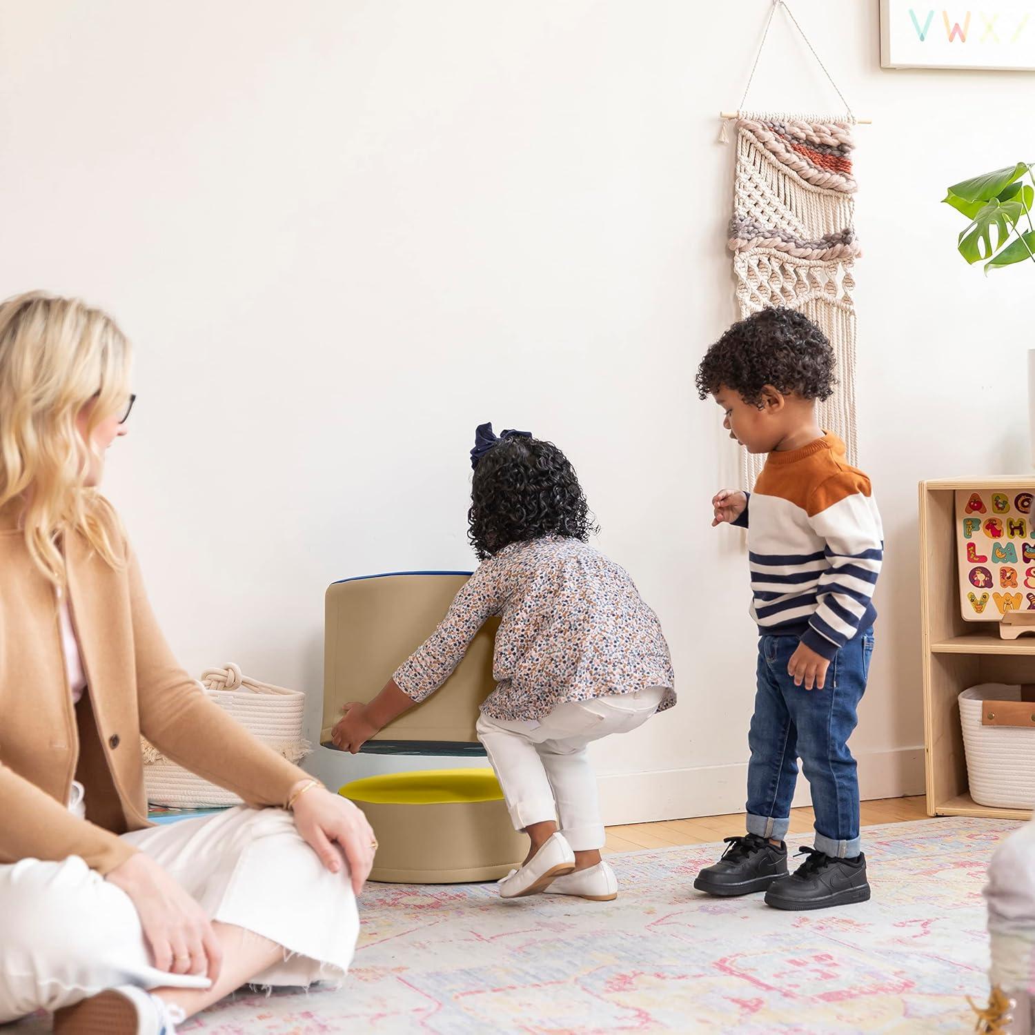 Conjunto de Taburetes Coloridos ECR4Kids SoftZone 3 Piezas