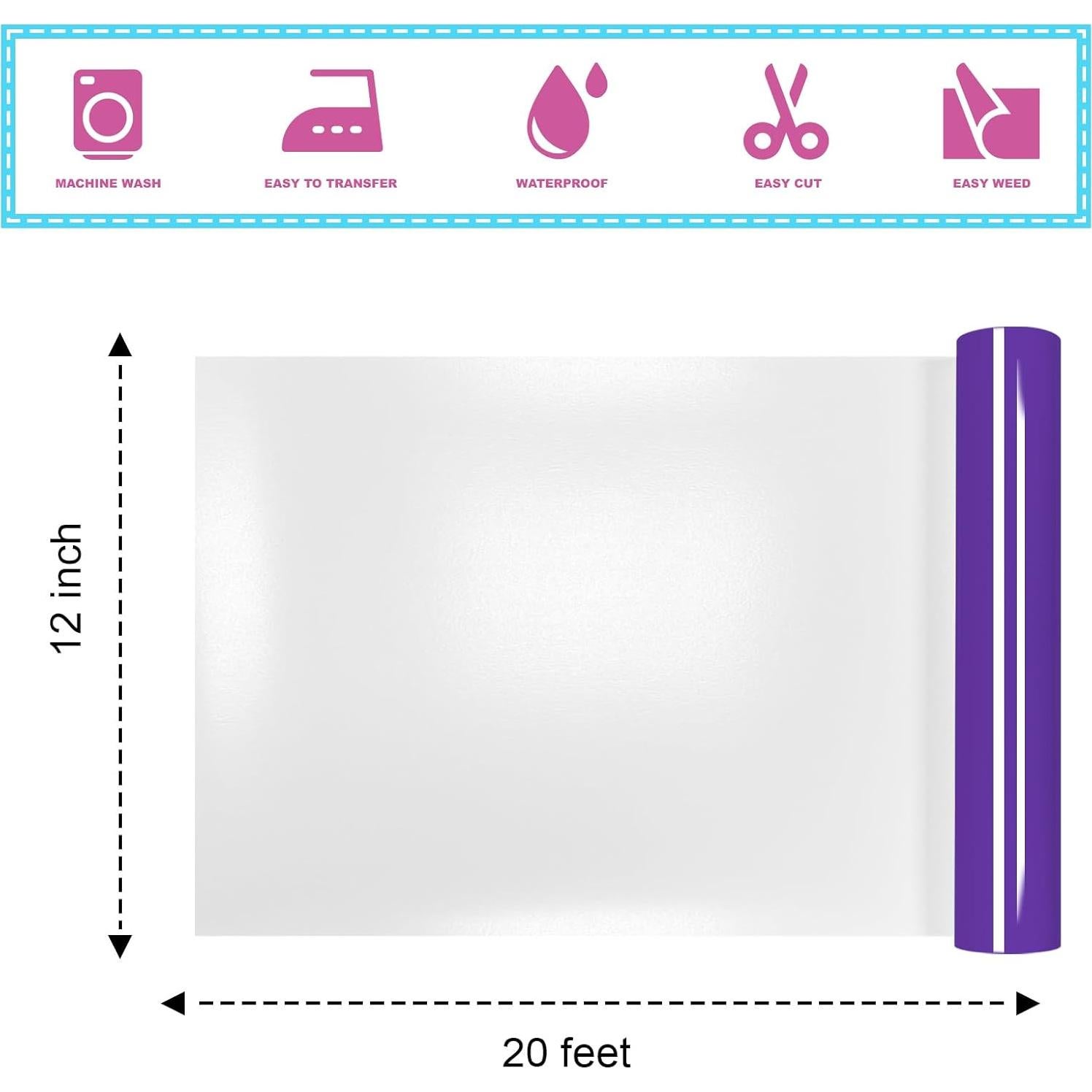 Vinilo de Transferencia de Calor ROFISUE 30.5cm x 6.1m Púrpura