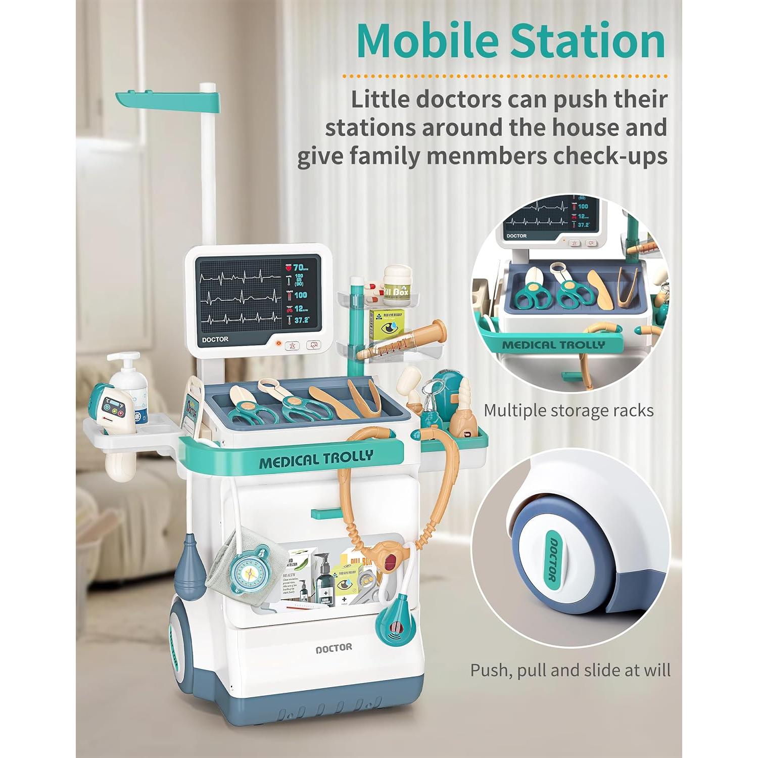 Kit Médico de Doctor para Niños Jovow 3 a 8 Años con Sonido