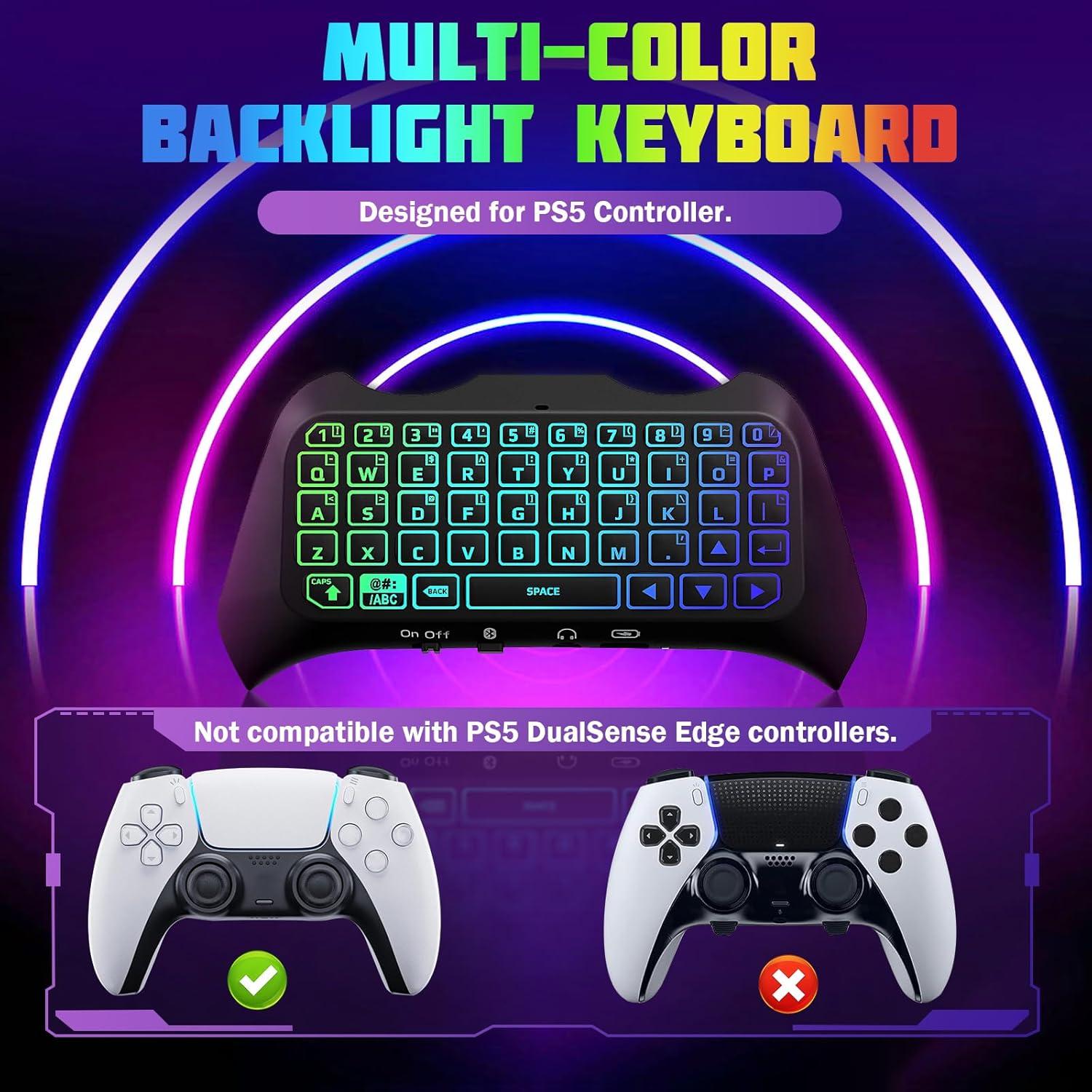 Teclado Inalámbrico TiMOVO para PS5 con Retroiluminación RGB