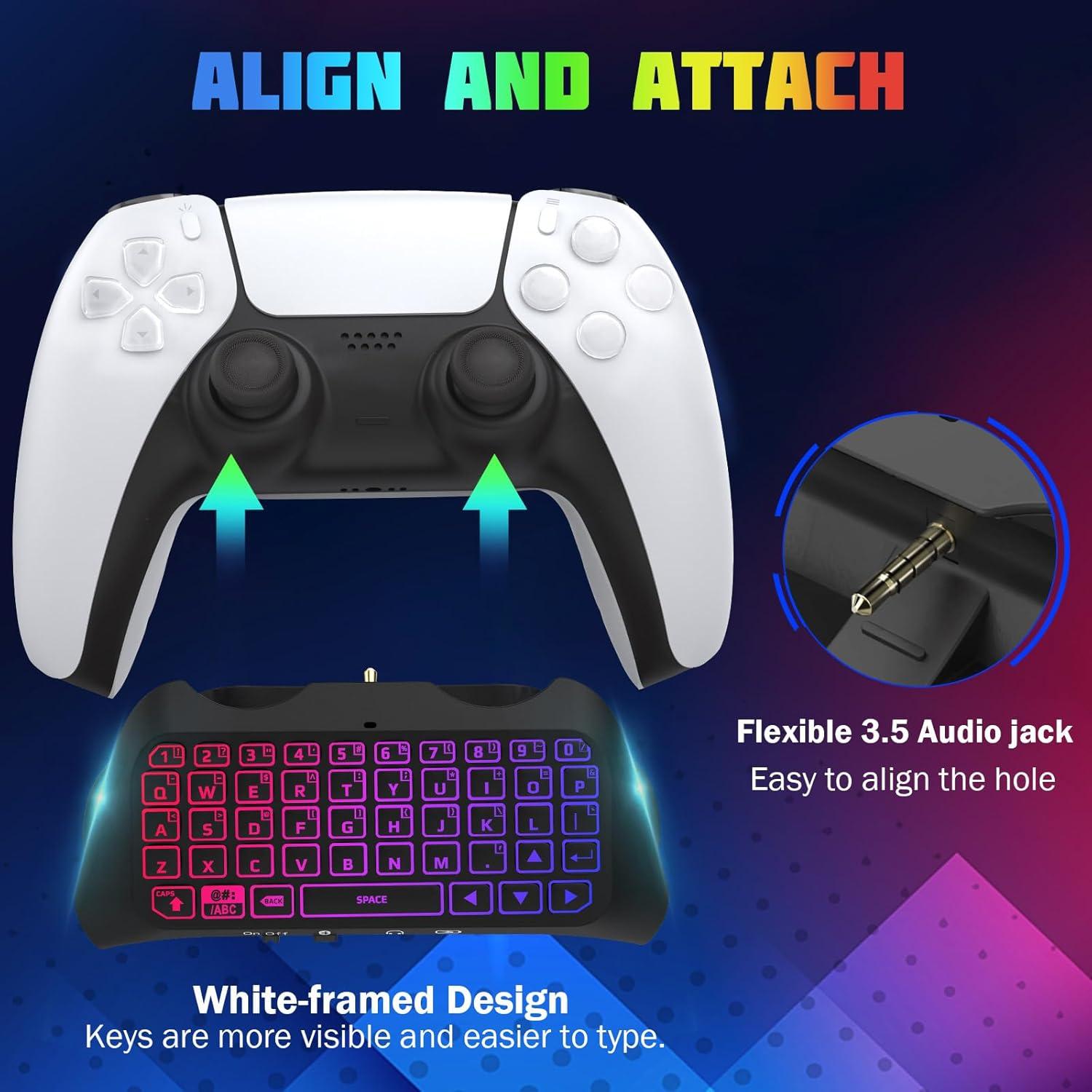 Teclado Inalámbrico TiMOVO para PS5 con Retroiluminación RGB
