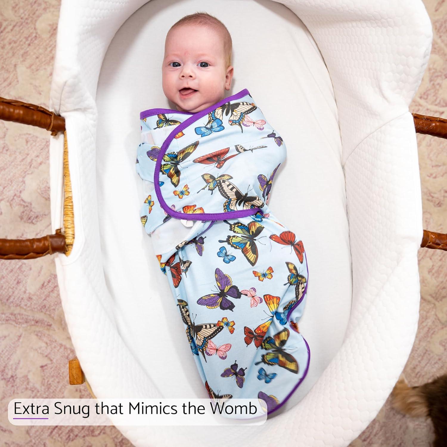 Saco de Sueño para Bebés LollyBanks 100% Algodón Mariposa 0-3 Meses