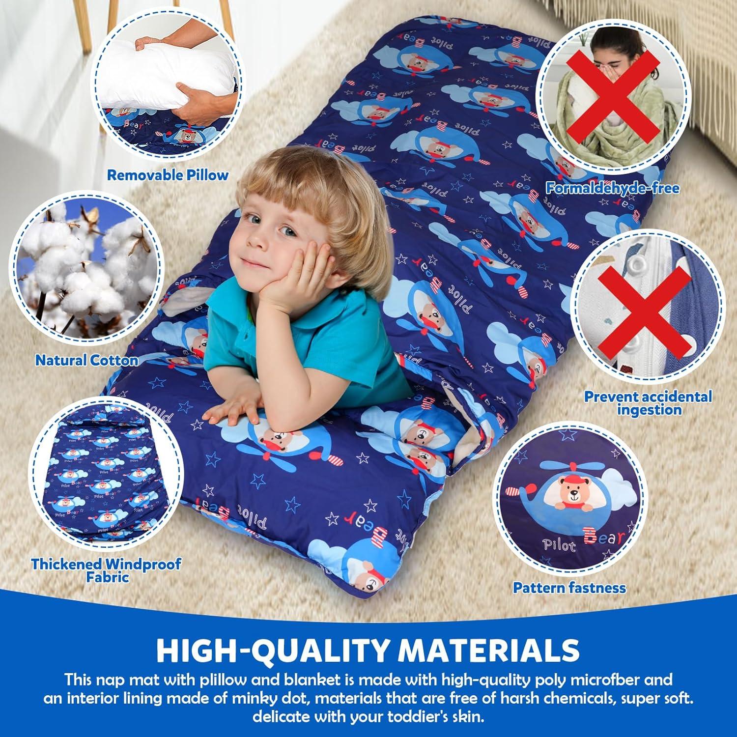 Colchoneta para Siesta Niños Orrhomi SD001 con Almohada y Manta