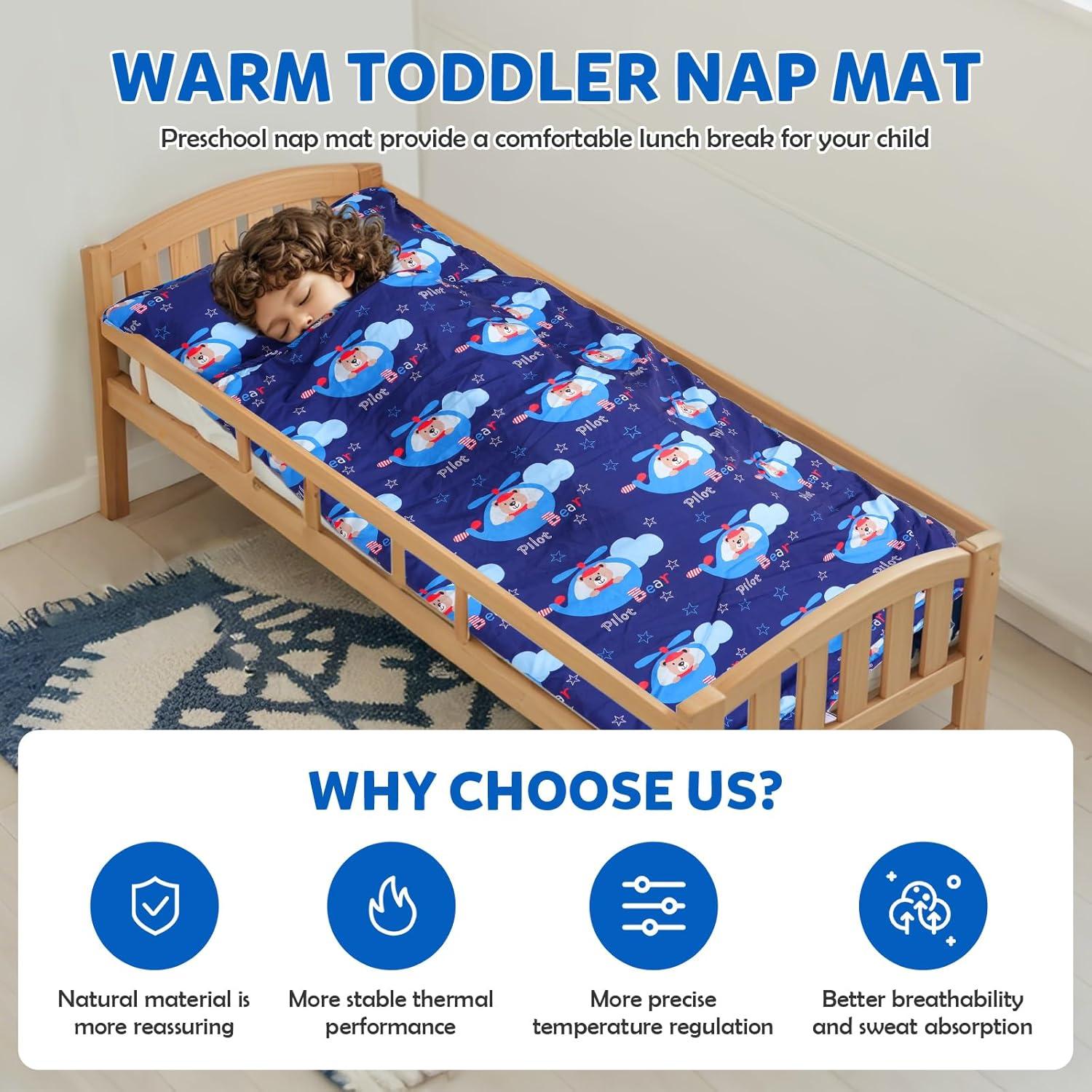 Colchoneta para Siesta Niños Orrhomi SD001 con Almohada y Manta