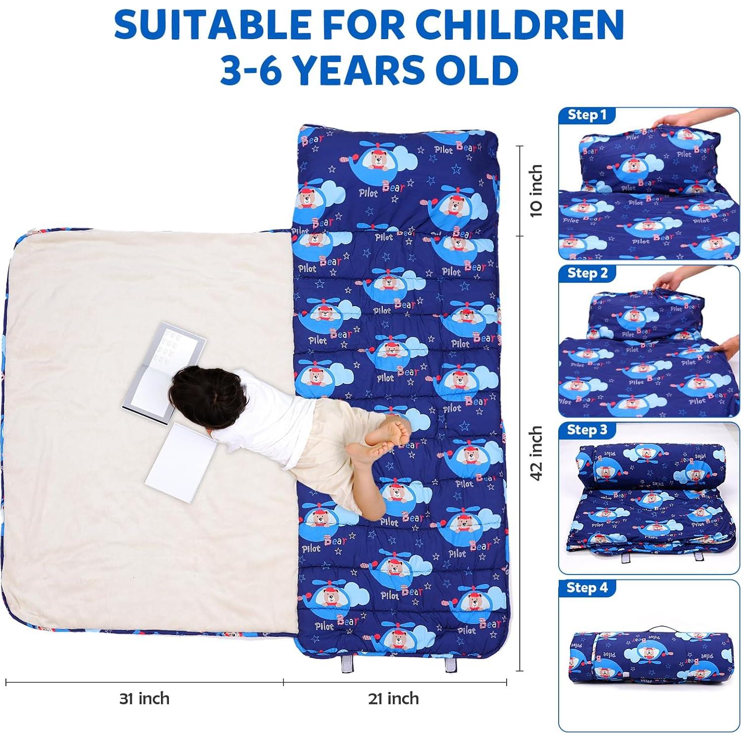 Colchoneta para Siesta Niños Orrhomi SD001 con Almohada y Manta