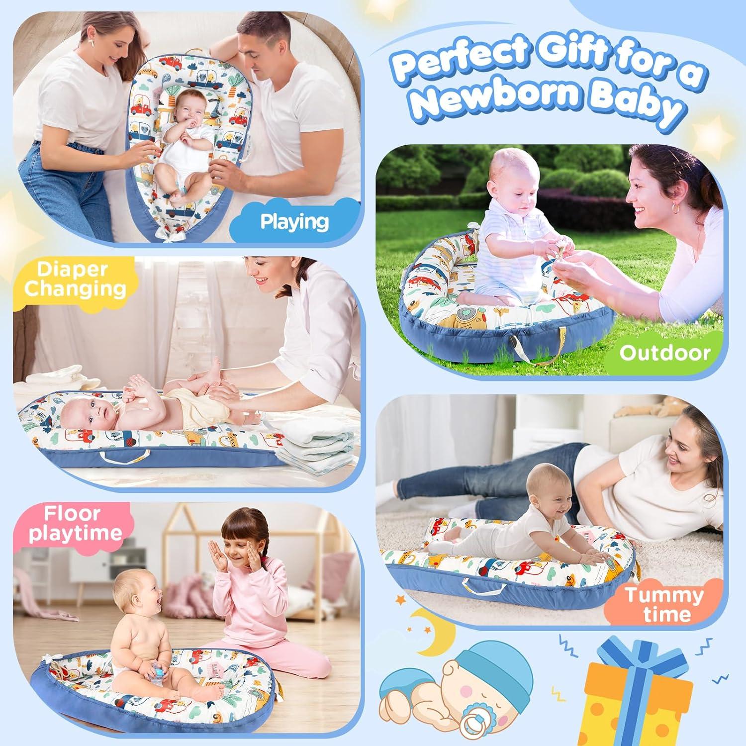 Cojín para Bebé BBWOO Algodón Suave 0-24 Meses Portátil