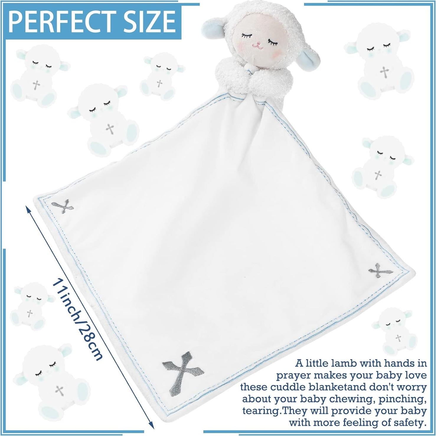 Manta de Seguridad Cordero Kinlop Azul para Bebés 28-30 cm