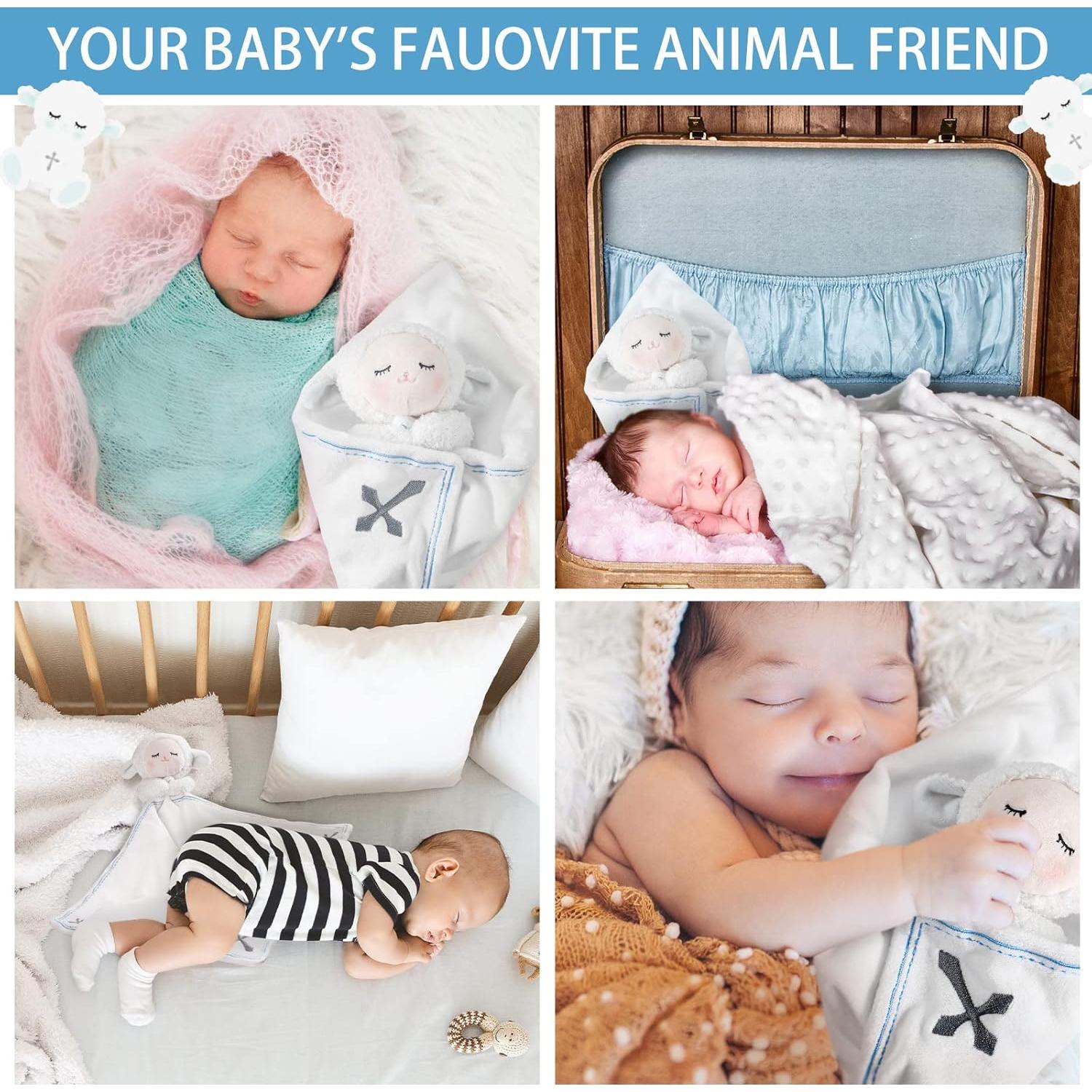 Manta de Seguridad Cordero Kinlop Azul para Bebés 28-30 cm