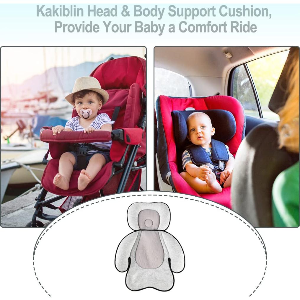 Cojín para Silla de Paseo KAKIBLIN 3 en 1 para Bebés Gris