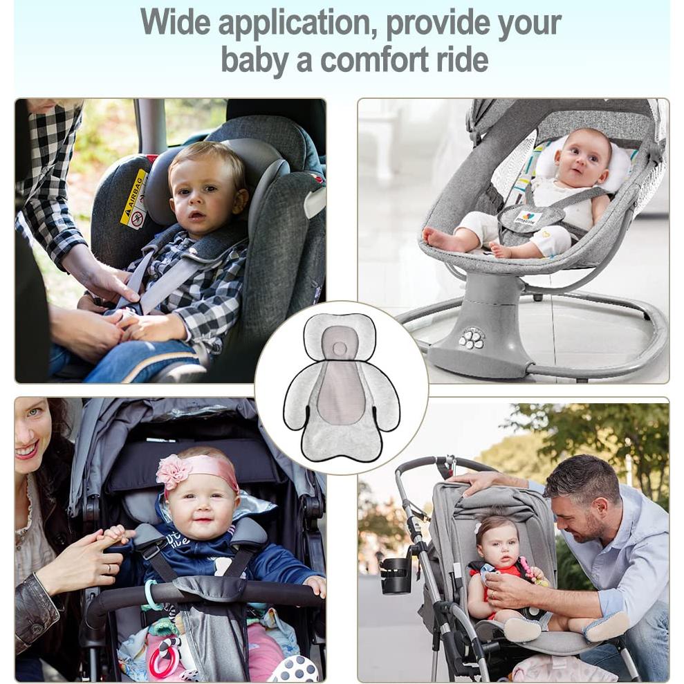 Cojín para Silla de Paseo KAKIBLIN 3 en 1 para Bebés Gris