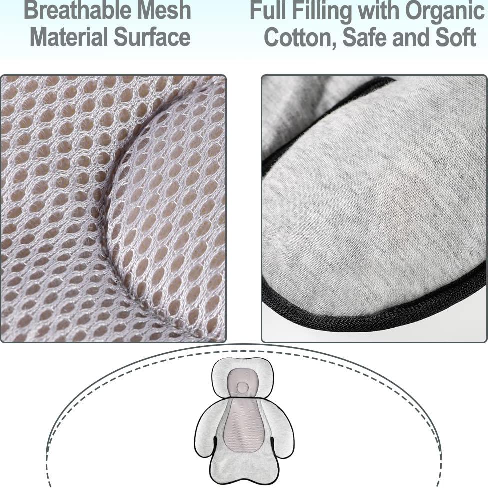 Cojín para Silla de Paseo KAKIBLIN 3 en 1 para Bebés Gris