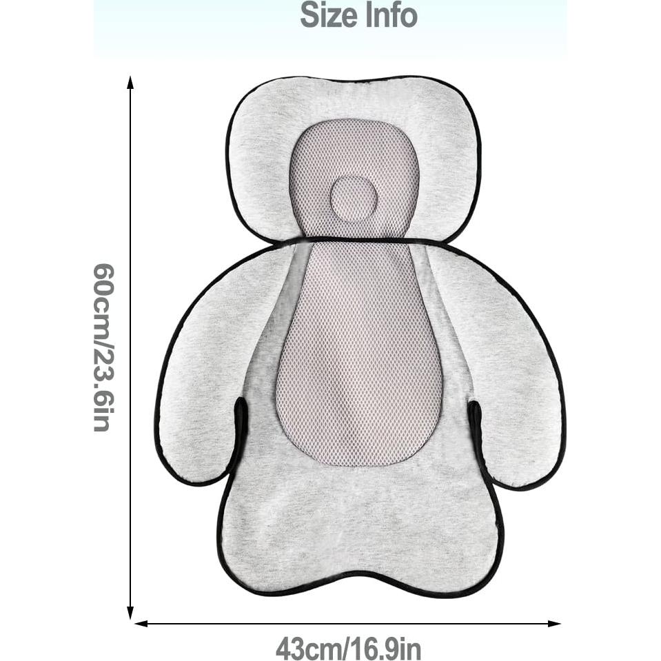 Cojín para Silla de Paseo KAKIBLIN 3 en 1 para Bebés Gris