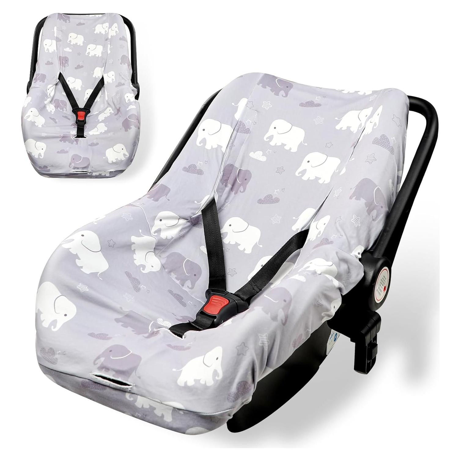 Funda de Asiento de Coche para Bebé TANOFAR Elefante Gris