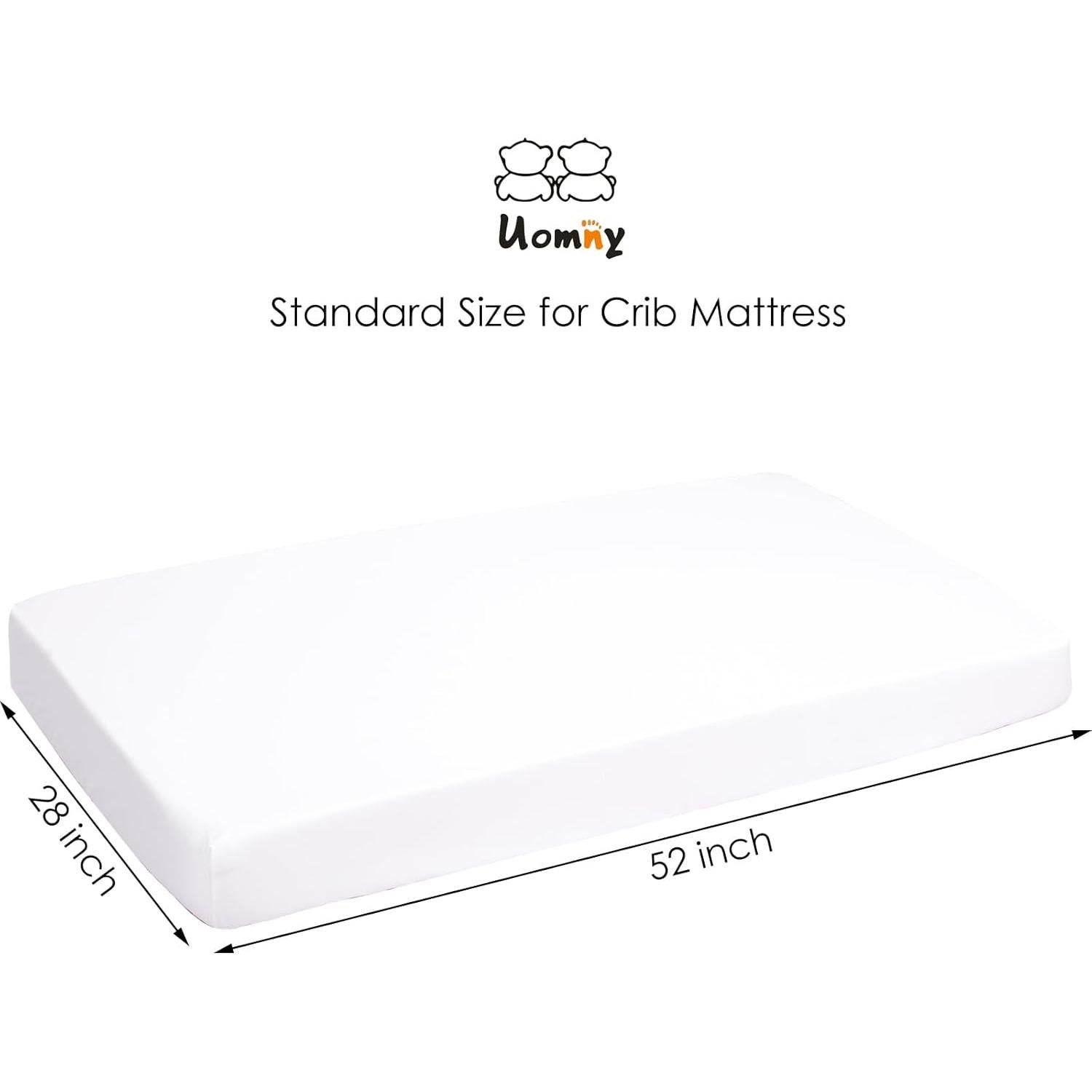 Sábana Ajustable para Cuna UOMNY Blanca 132x71 cm Poliester