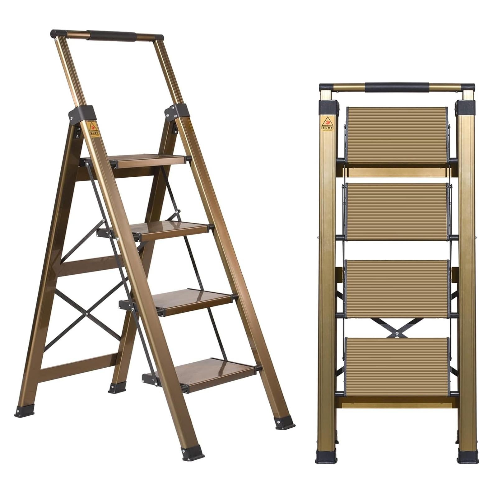 Escalera Plegable XinSunho 4 Pasos Aluminio Antideslizante