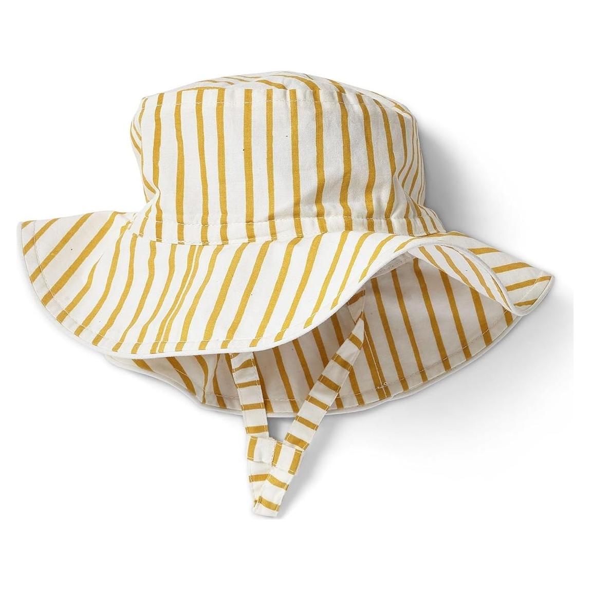 Sombrero de Cubo PEHR Baby Rayas Away Marigold 0-6 Meses