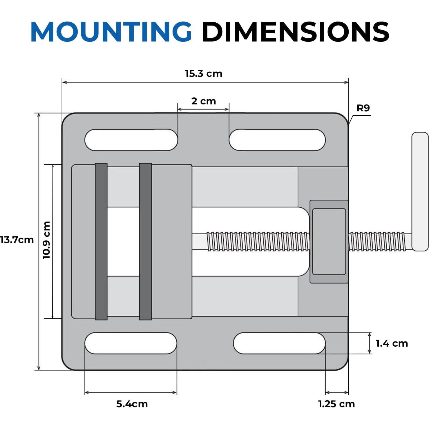 Prensa de Banco Portátil Forward Q193A 76.2 mm con Base Ranurada