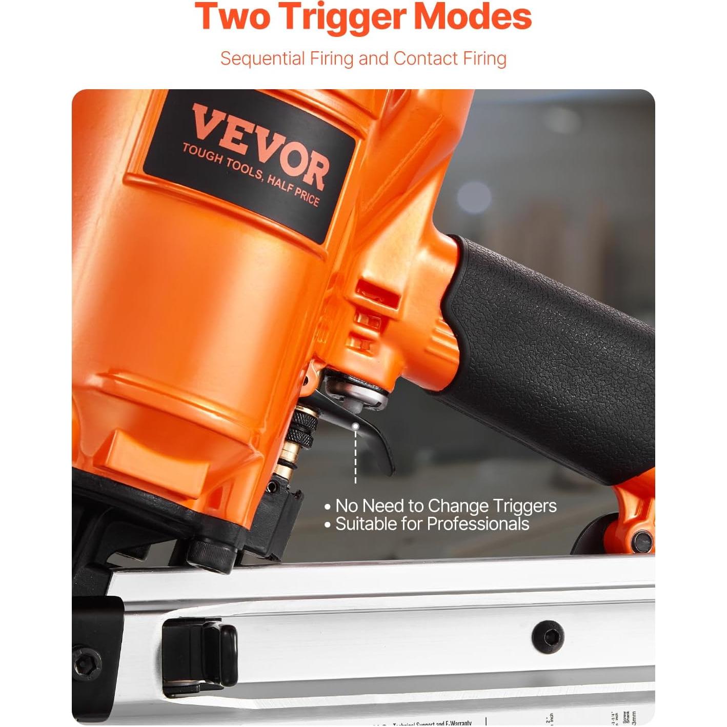 Clavadora Neumática VEVOR 21° 5.08-8.89 cm Ajuste Profundidad