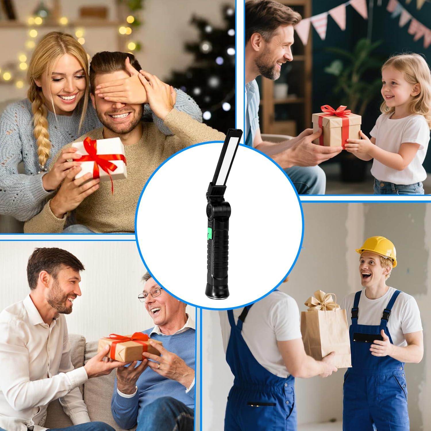 Luz de Trabajo Recargable KunHe - Paquete de 10, 4 Modos