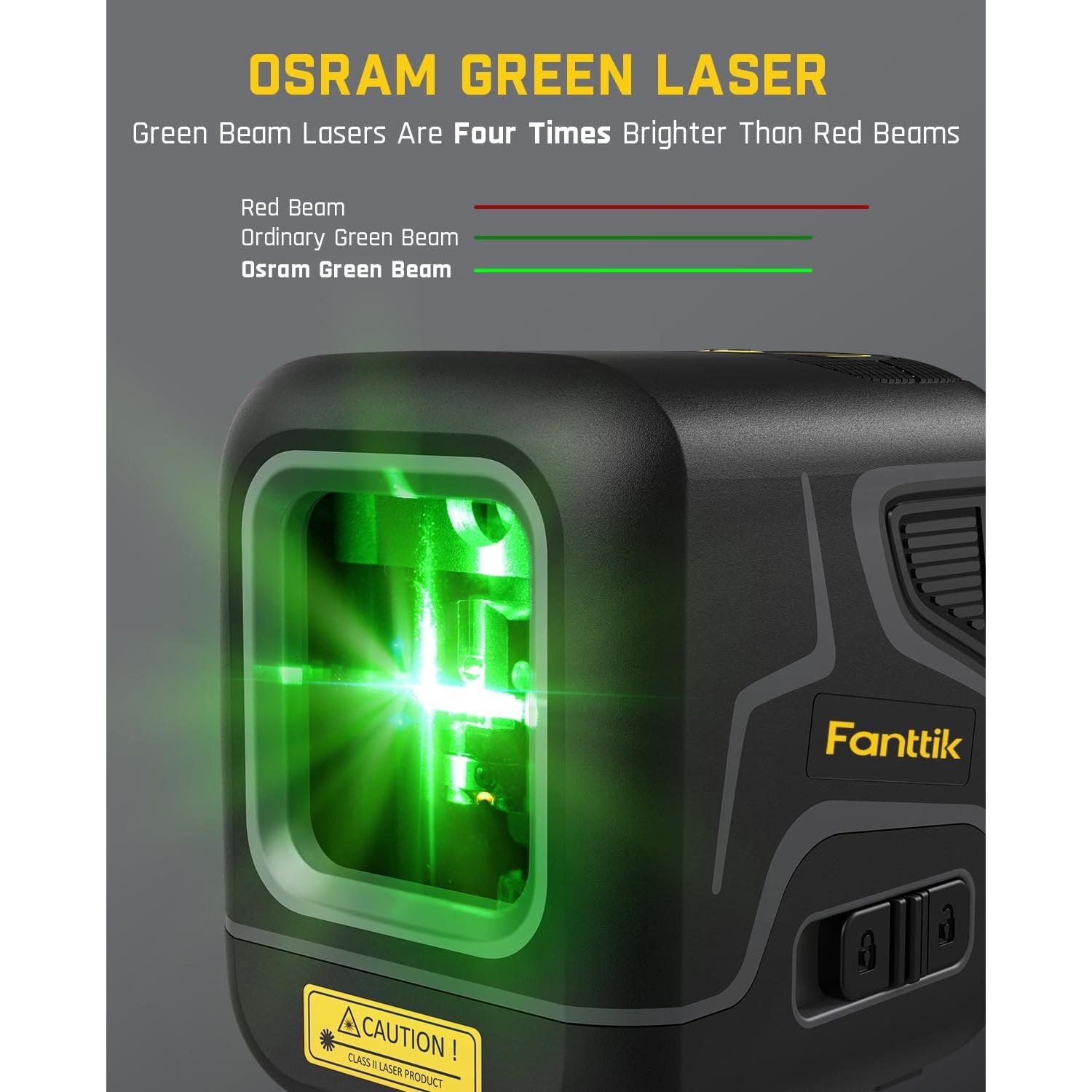 Nivel Láser Verde Fanttik D2 Pocket 30 m Automático