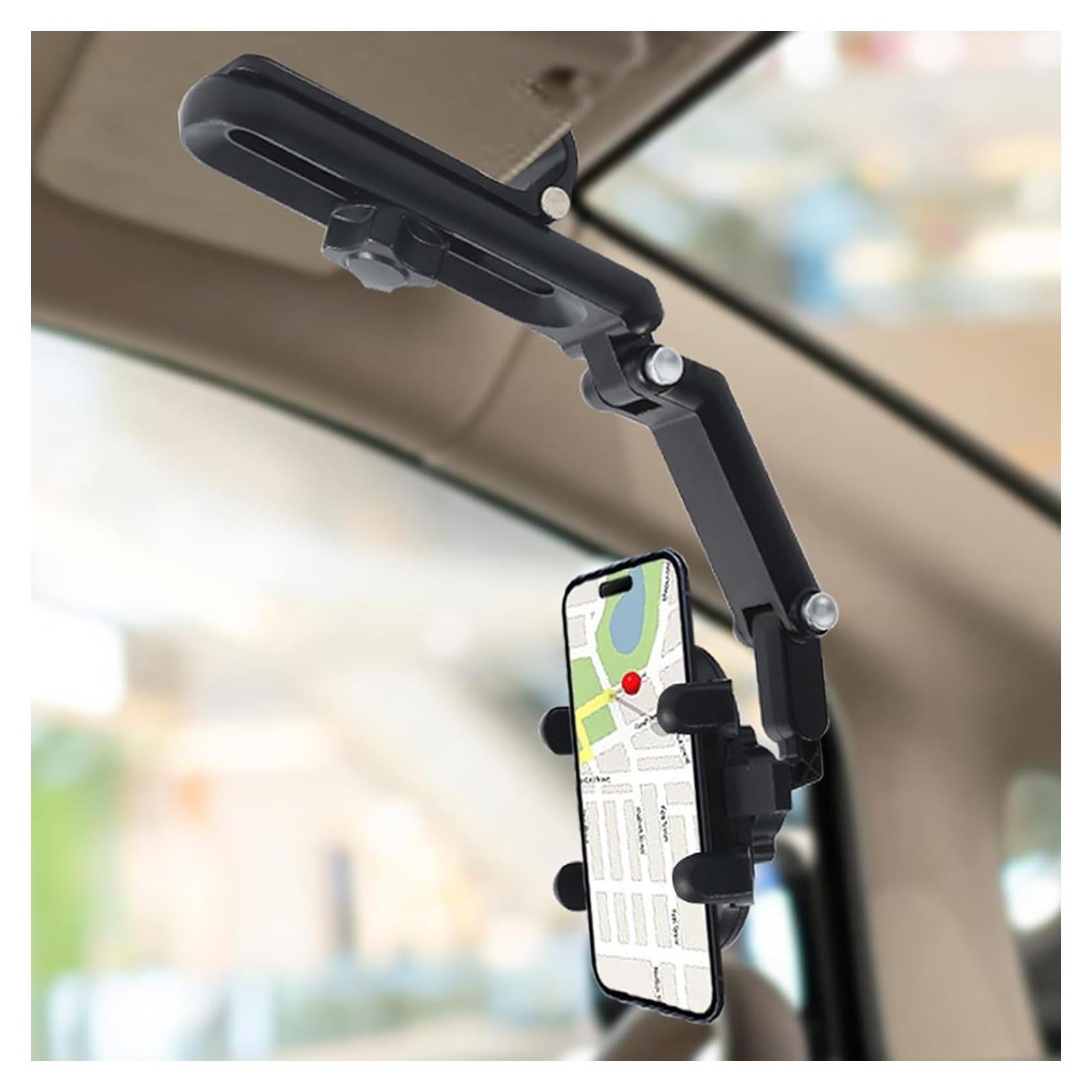 Soporte para Teléfono en Visera TUHTEP Ajustable 360° Negro