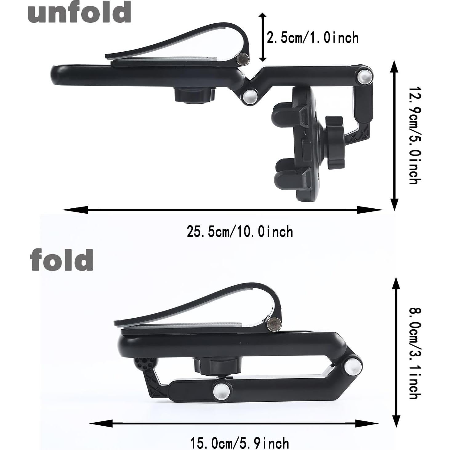 Soporte para Teléfono en Visera TUHTEP Ajustable 360° Negro