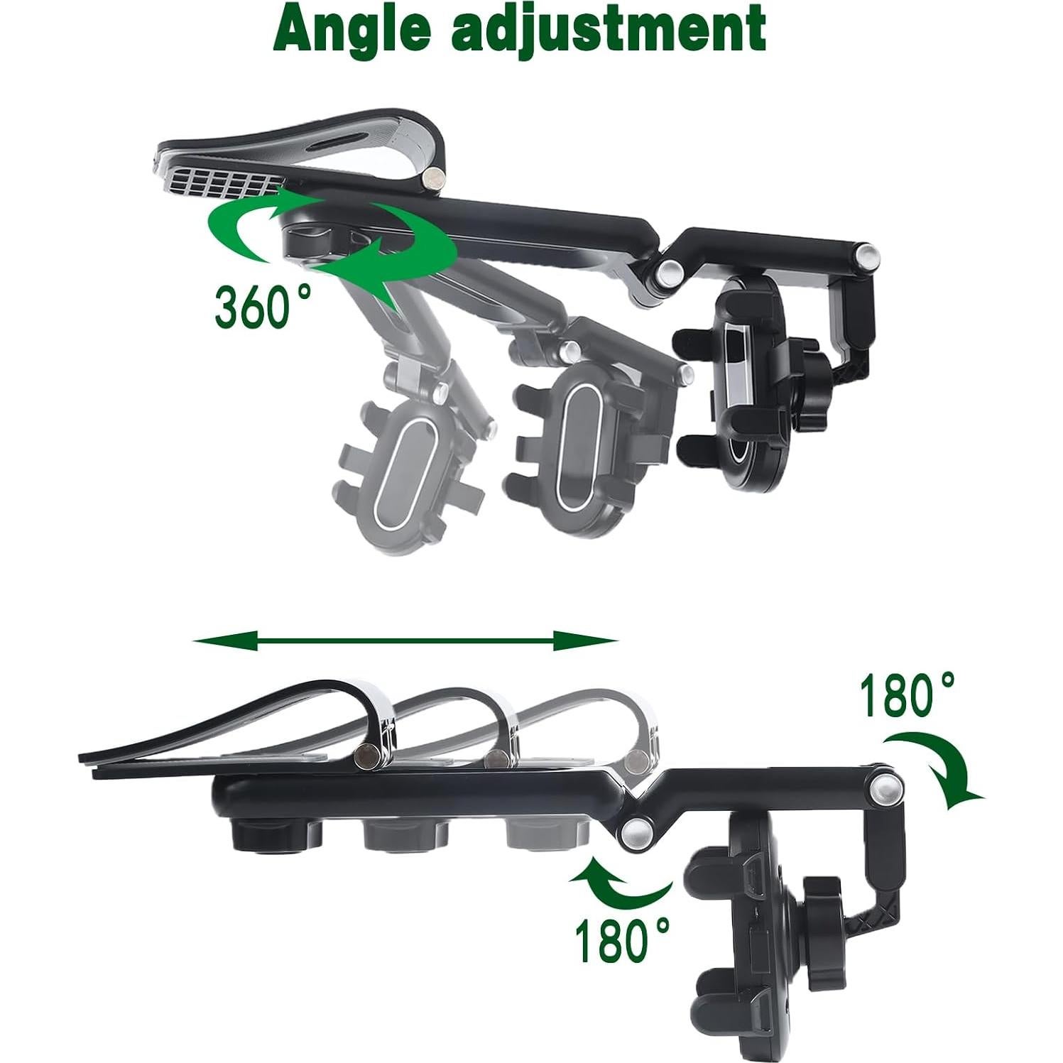 Soporte para Teléfono en Visera TUHTEP Ajustable 360° Negro
