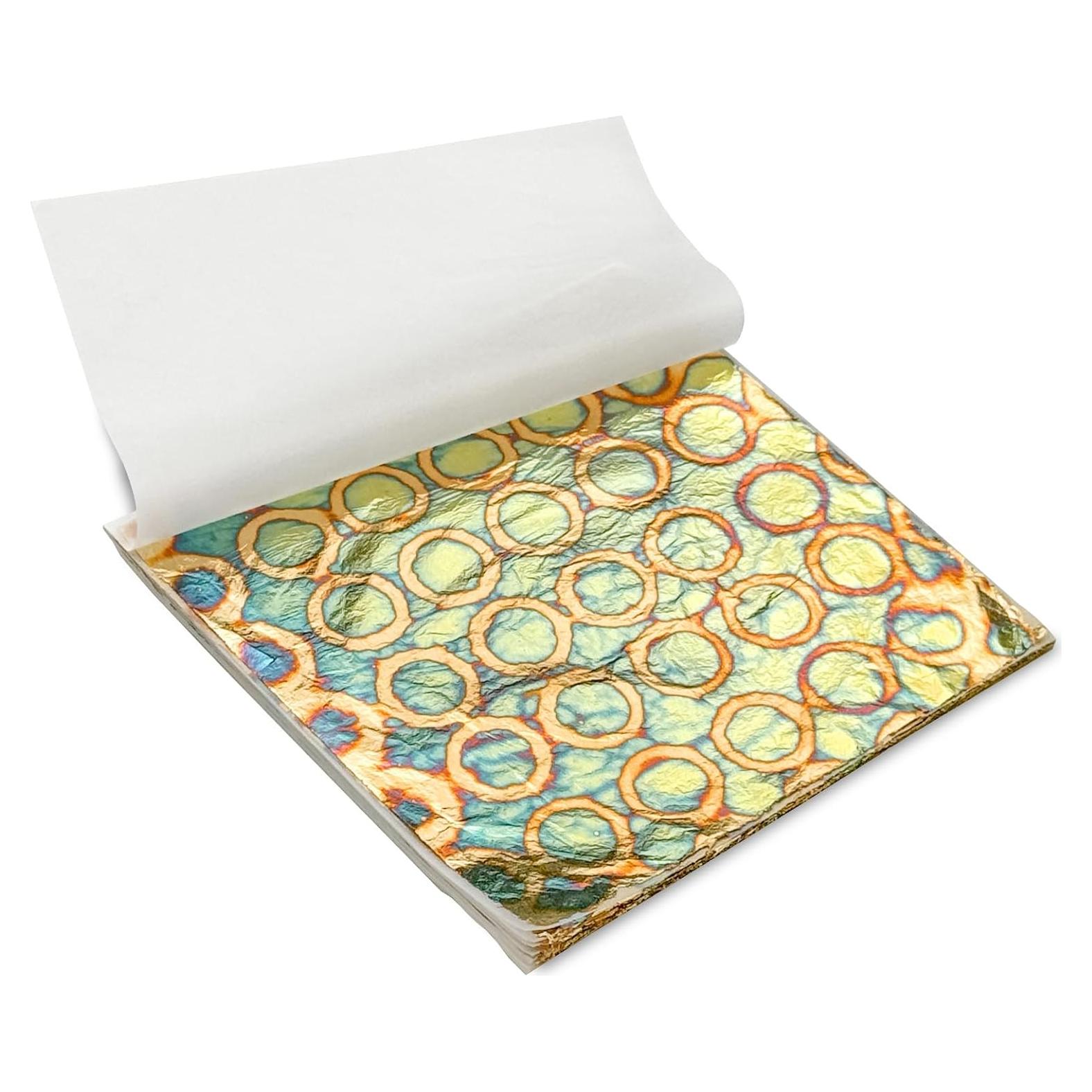 Hojas de Oro Variegada Sekonow 50pcs 14x14cm Manualidades