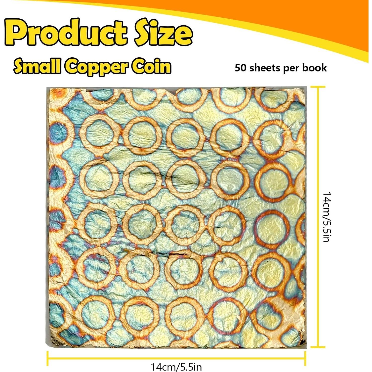 Hojas de Oro Variegada Sekonow 50pcs 14x14cm Manualidades