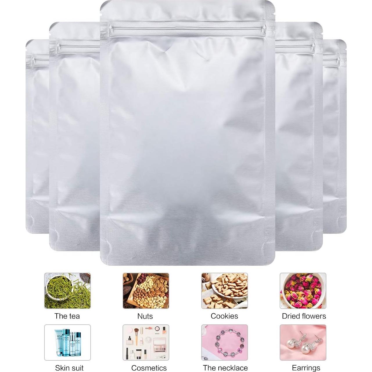 Bolsas Mylar Reutilizables LZLPACKING 100 Piezas 12.7x20.3cm