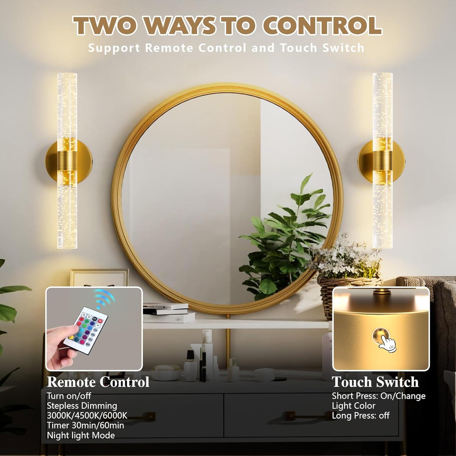 Aplique de Pared Inalámbrico Gift4U 13000mAh con Control Remoto