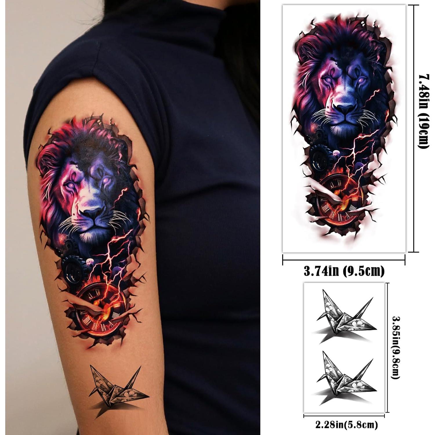 77 Hojas Tatuajes Temporales 3D Atydkug para Adultos y Niños