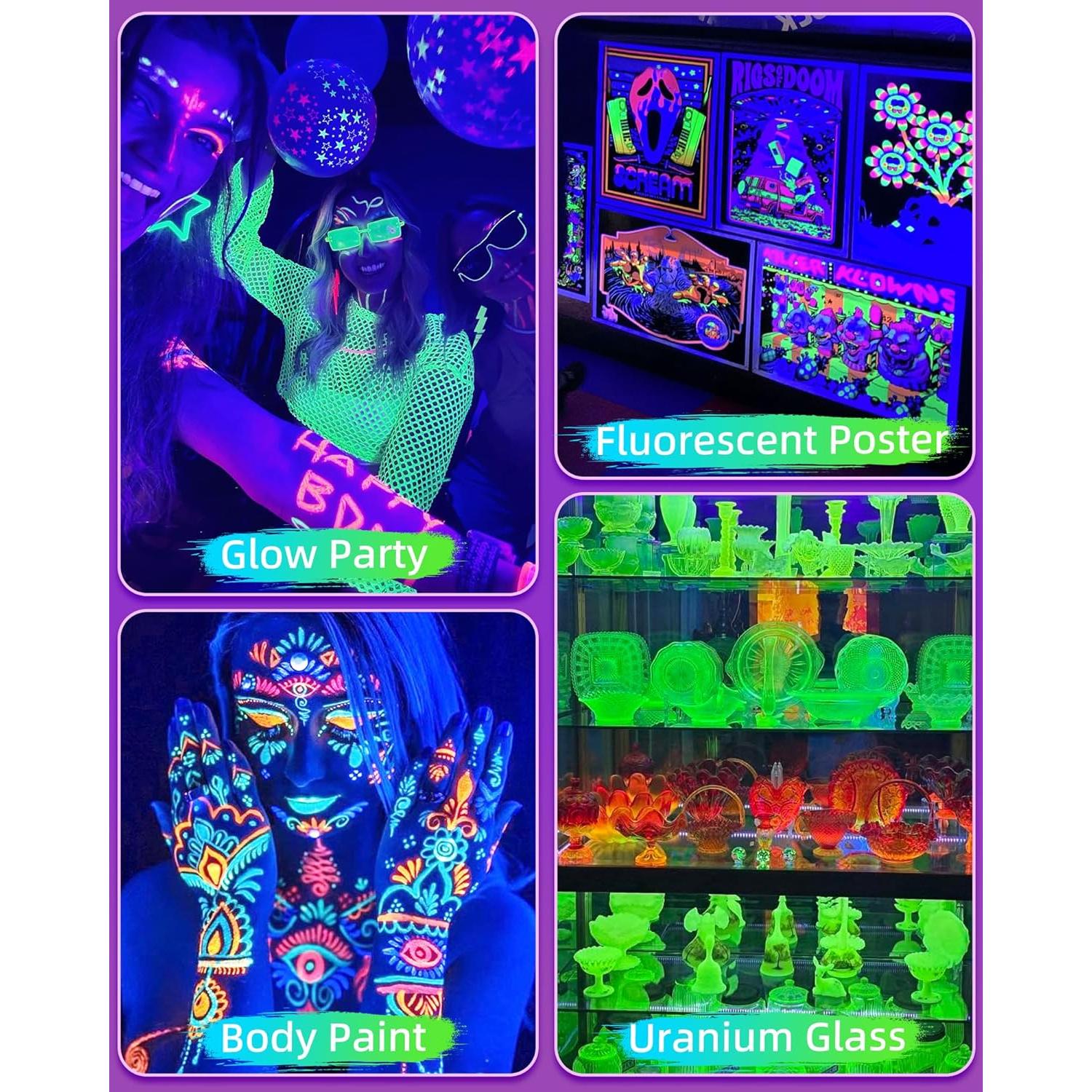 Barra de luz negra LED 40W YIAYETOG con cable 1.83m