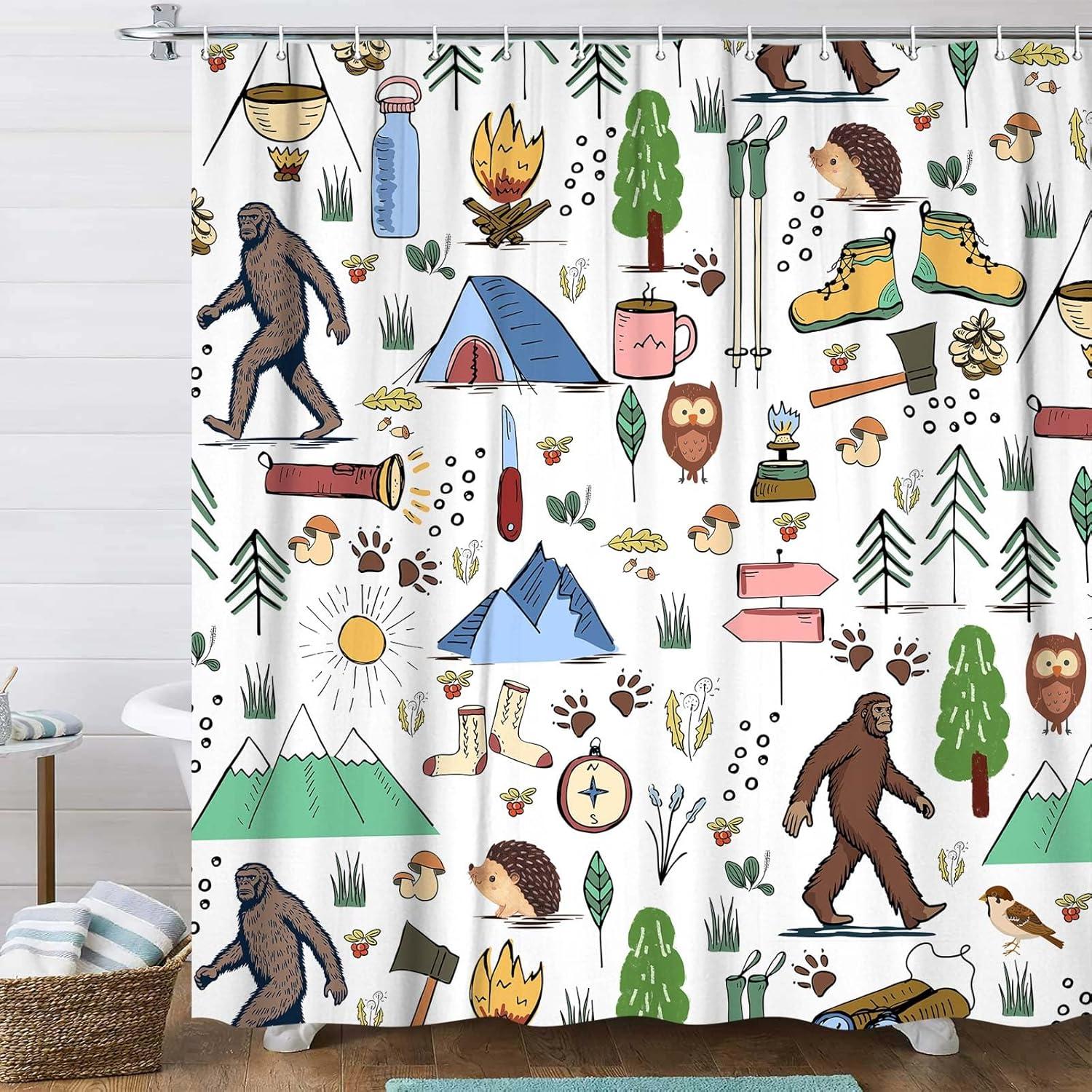 Cortina de Ducha Impermeable JAWO Bigfoot 91x182 cm para RV