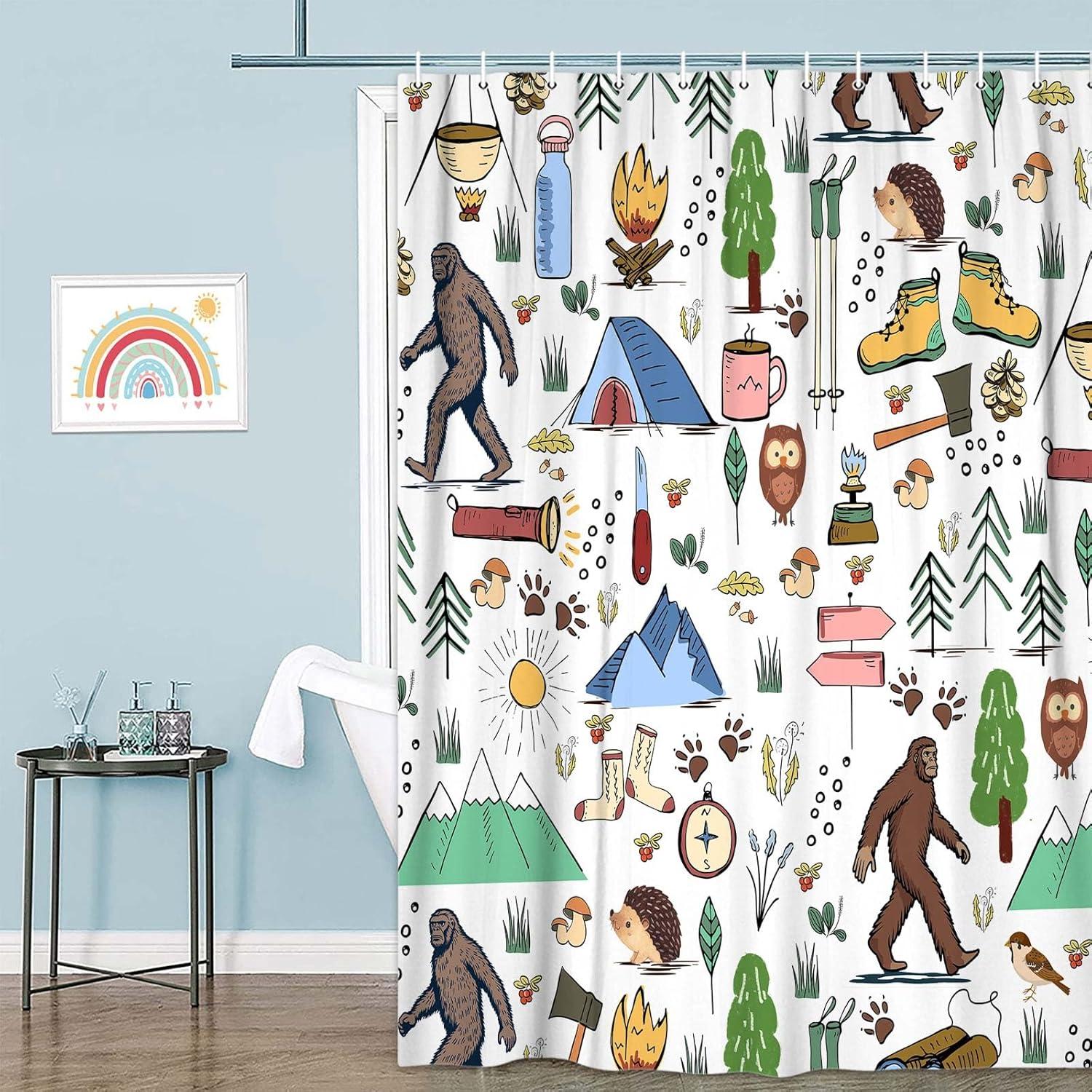 Cortina de Ducha Impermeable JAWO Bigfoot 91x182 cm para RV