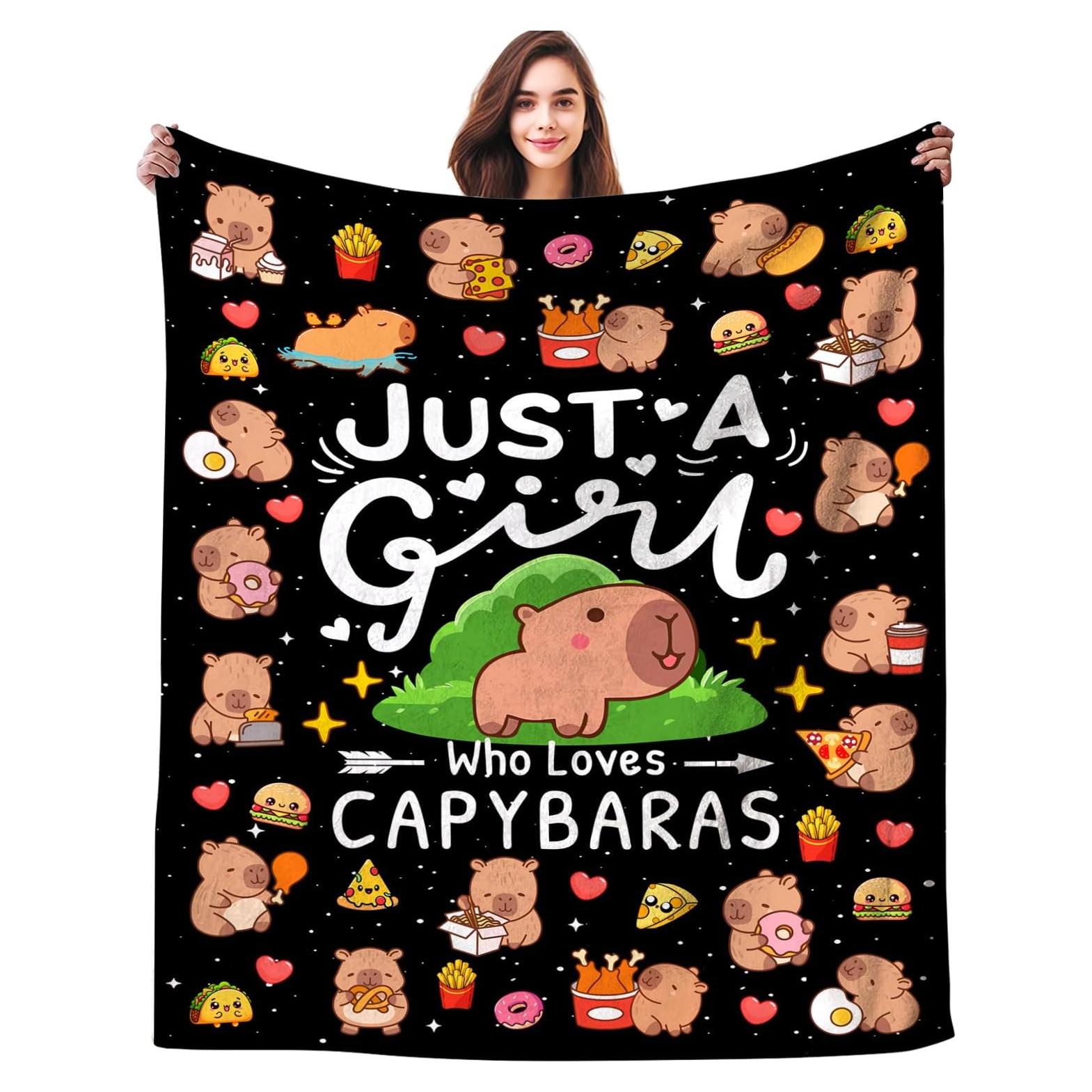 Manta de Franela INKRENS Capibara 127x102cm Suave y Ligera