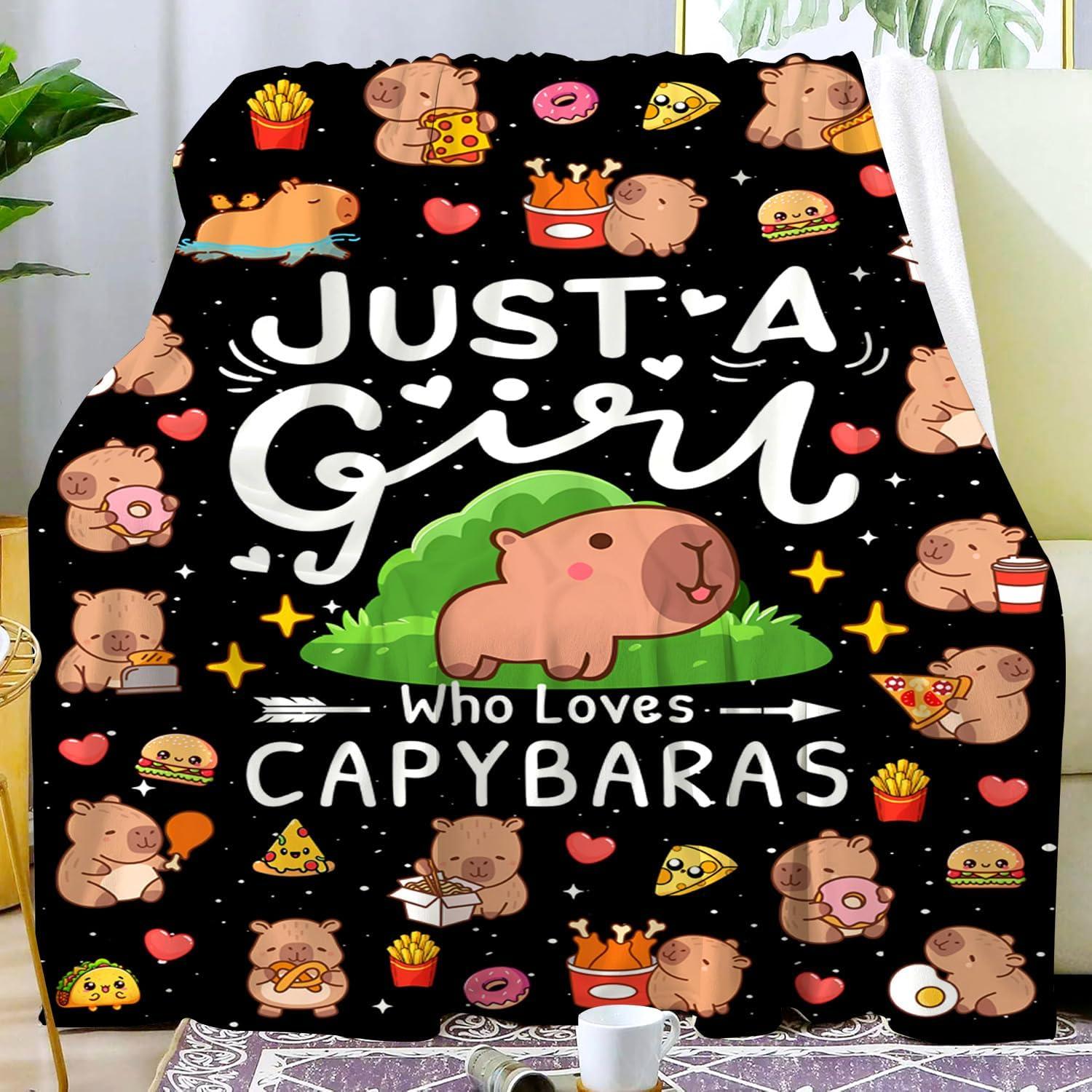 Manta de Franela INKRENS Capibara 127x102cm Suave y Ligera