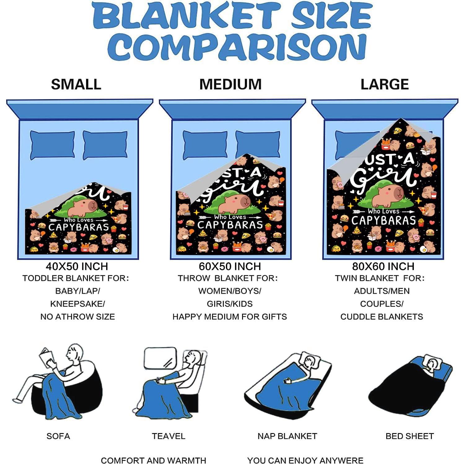 Manta de Franela INKRENS Capibara 127x102cm Suave y Ligera