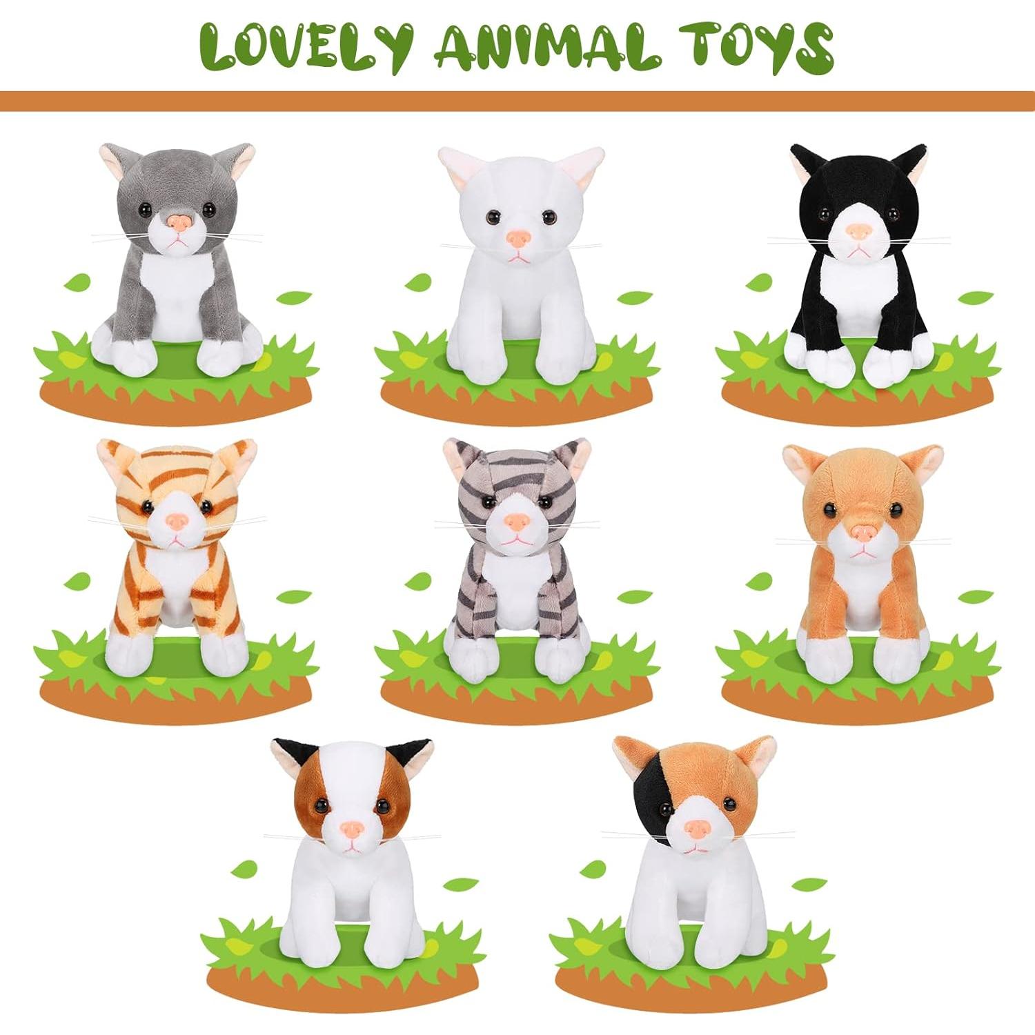 Sumind 8 Animales de Peluche para Gato 15 cm Variados