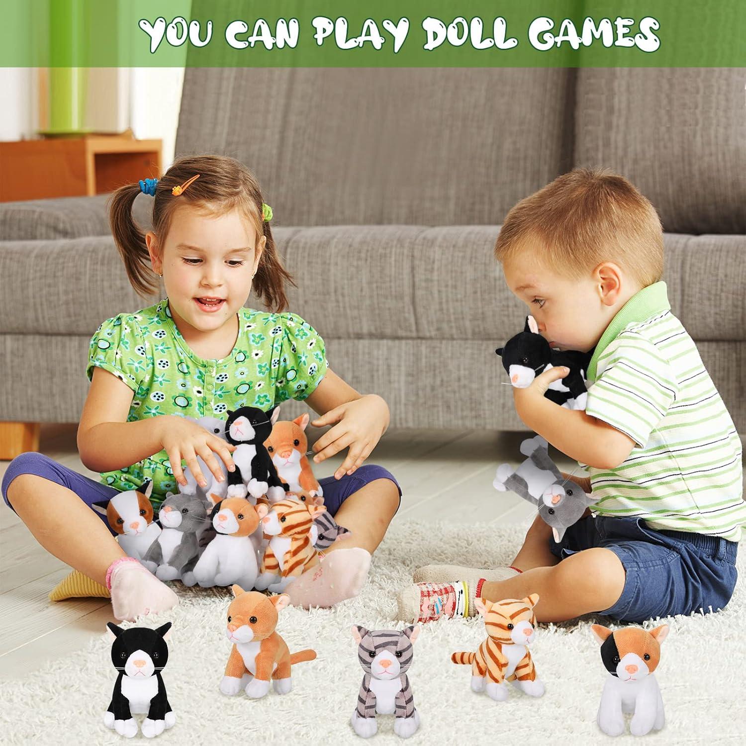 Sumind 8 Animales de Peluche para Gato 15 cm Variados