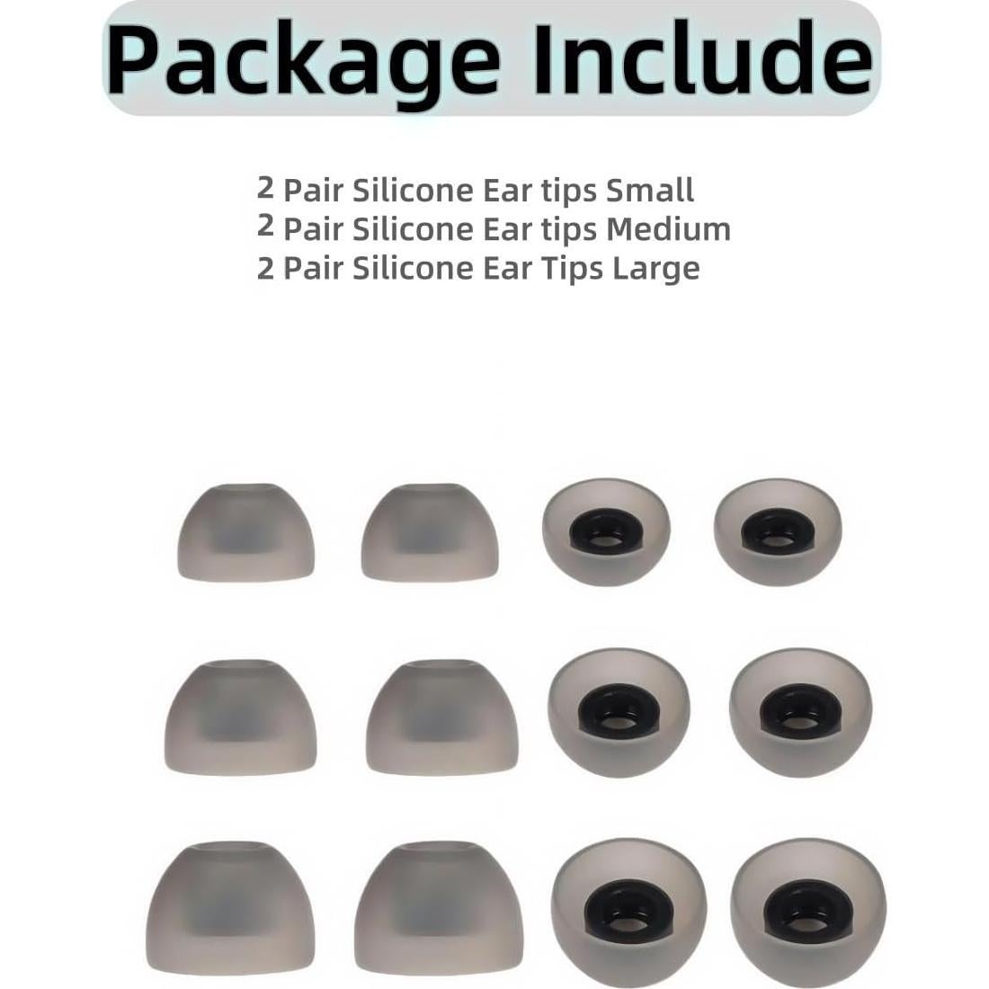 Puntas de oído de silicona Rhinenet para Galaxy Buds 2 - 6 Pares